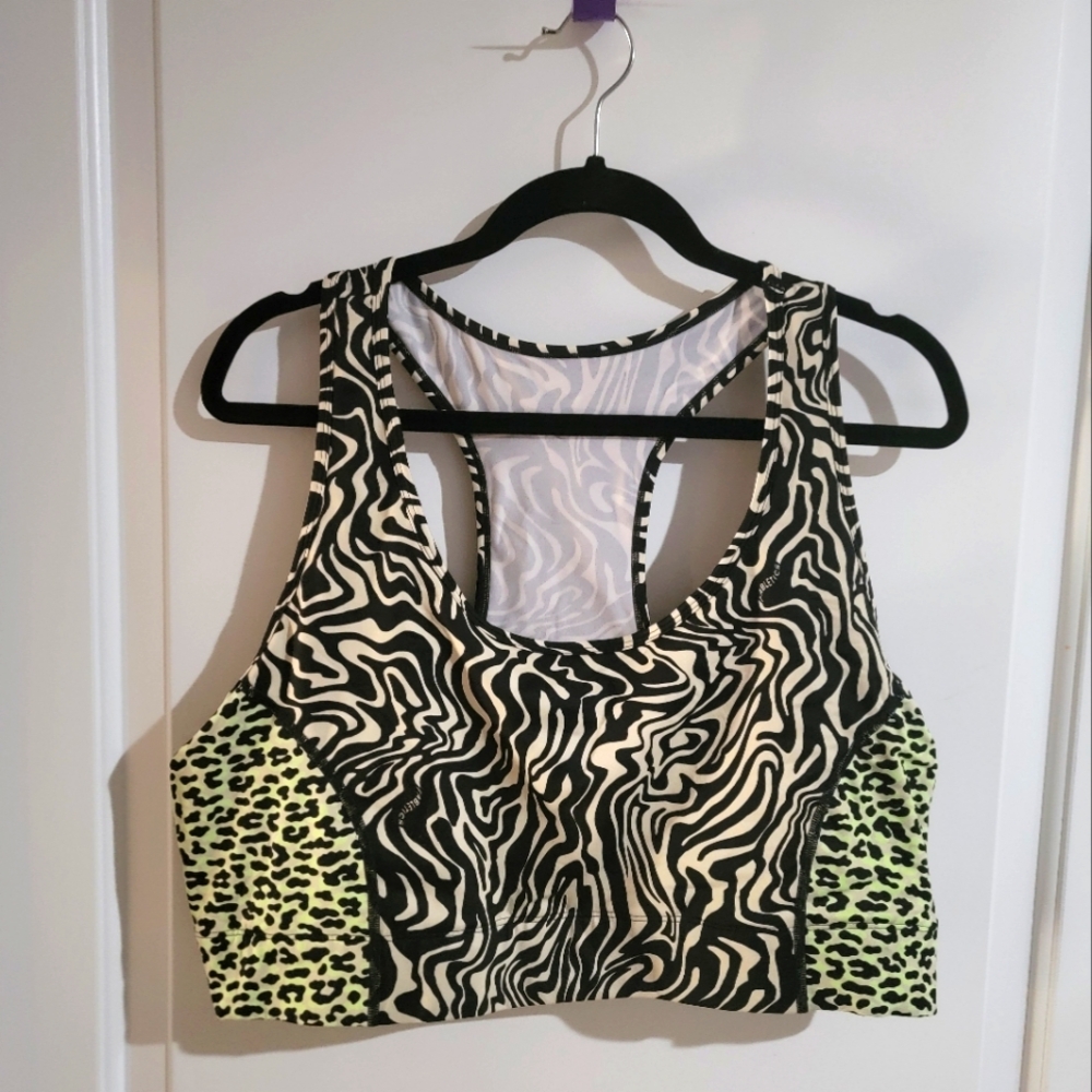 Fabletics Cheetah Print No Underwire Sports Bra